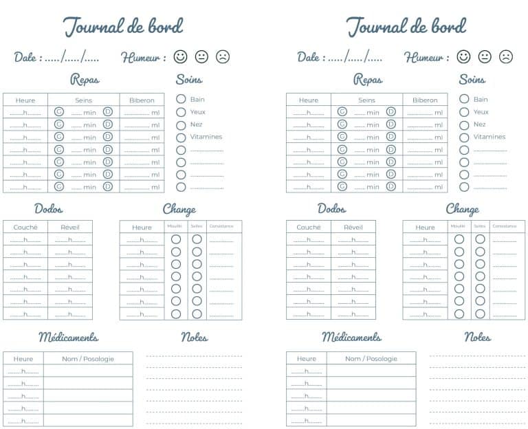 Le Carnet de Suivi Bebe a Imprimer Milky Daisy