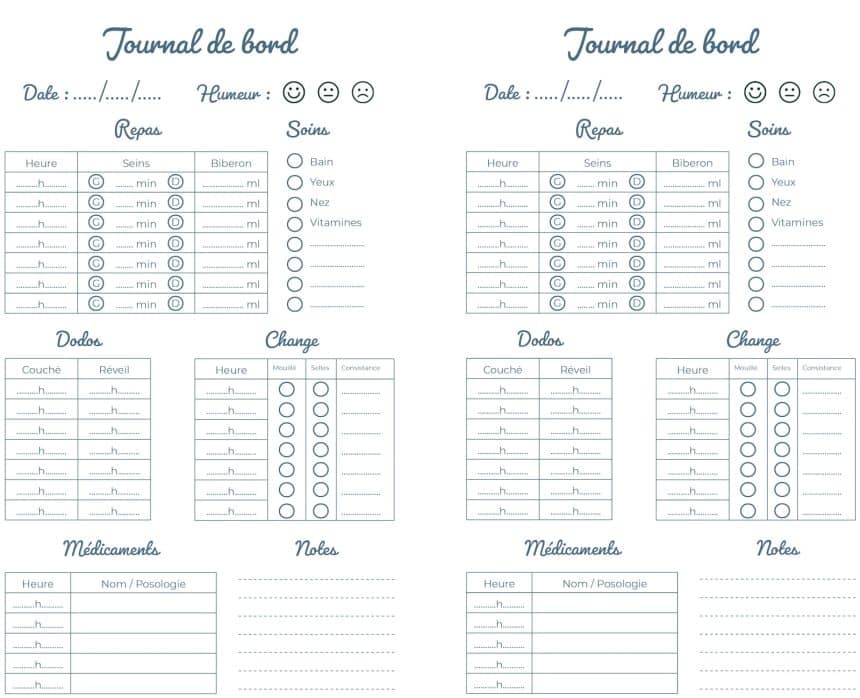 Le Carnet de Suivi Bebe a Imprimer Milky Daisy