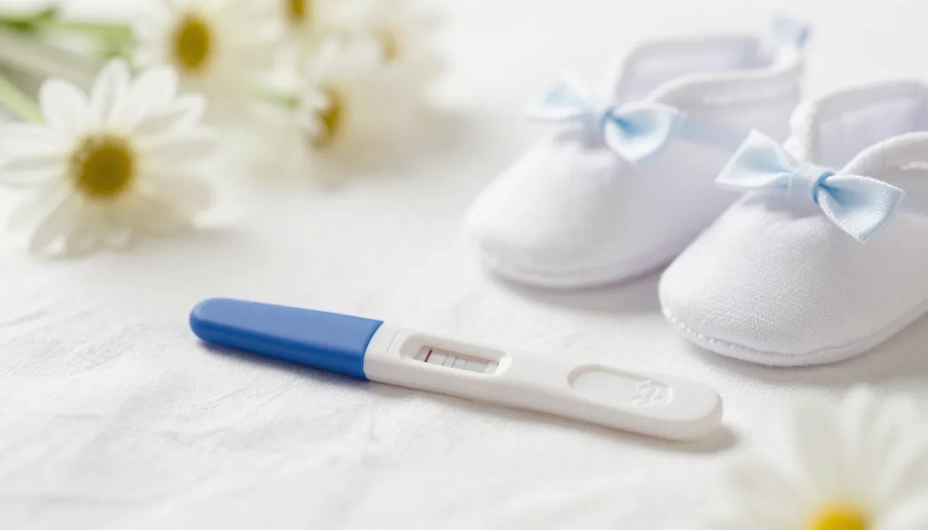 Couple heureux préparant un projet de conception bébé