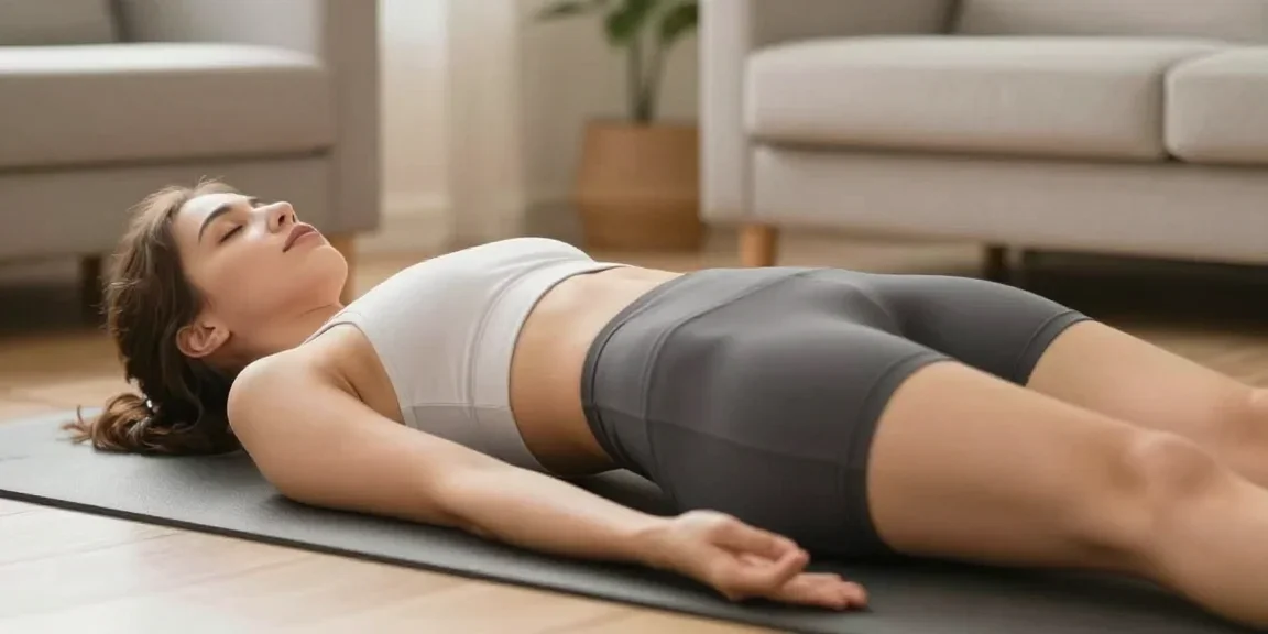 rééducation périnéale après accouchement - femme en posture de récupération