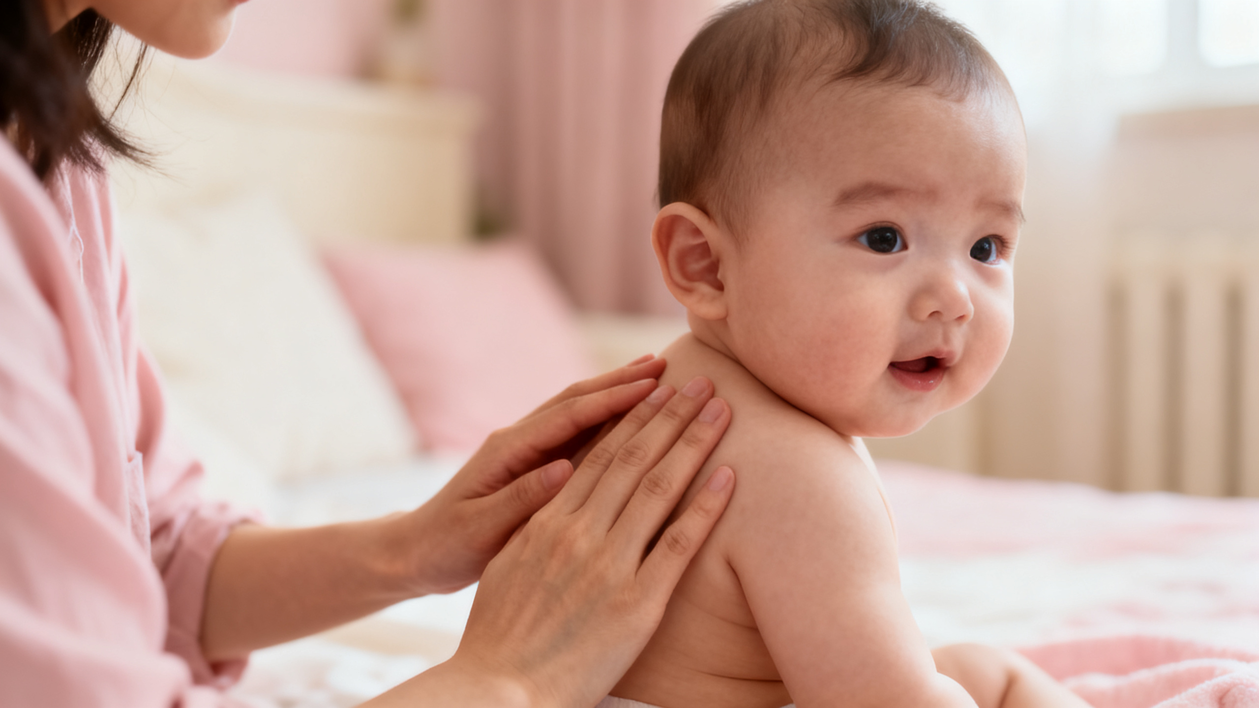 Parent faisant le rot à bébé après une tétée