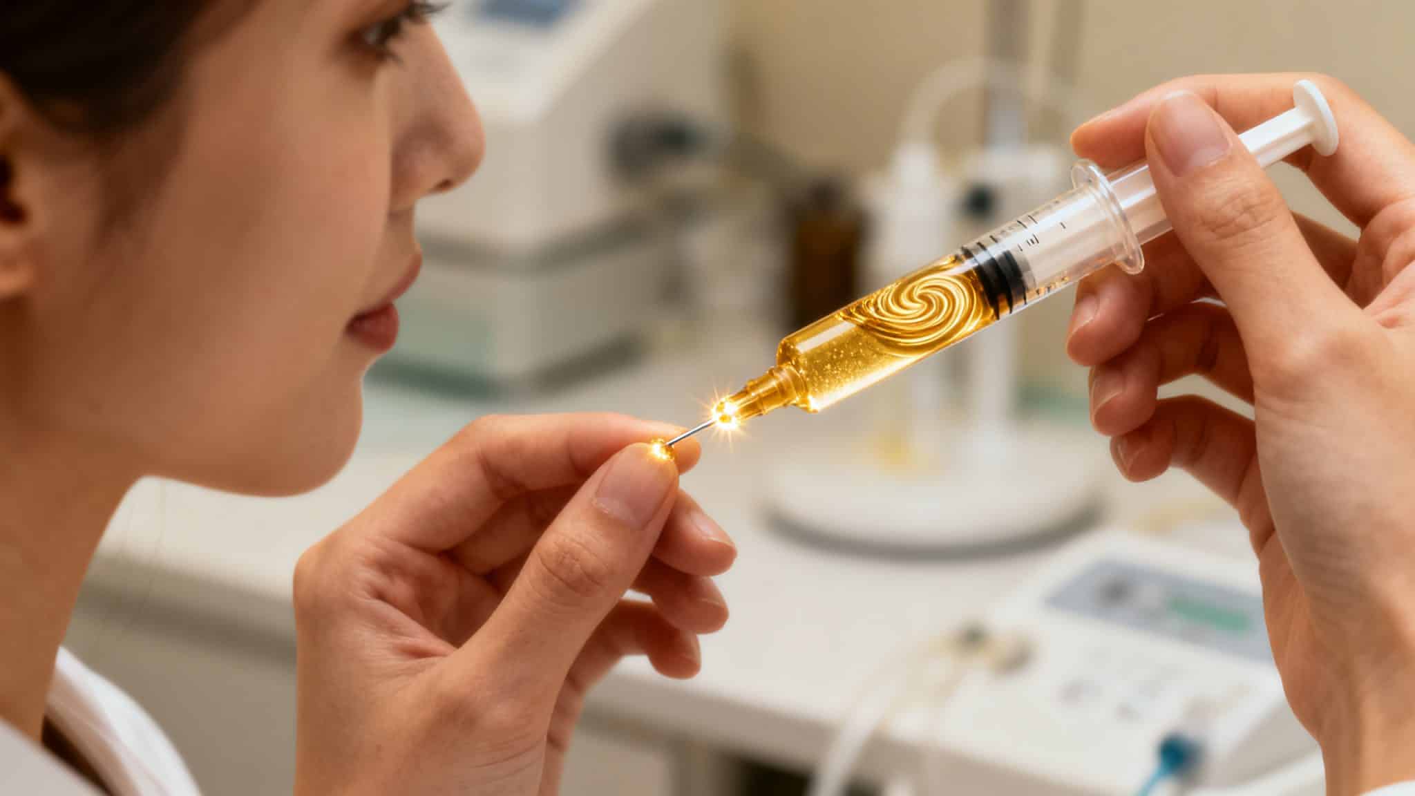 Expression manuelle du colostrum dans une seringue